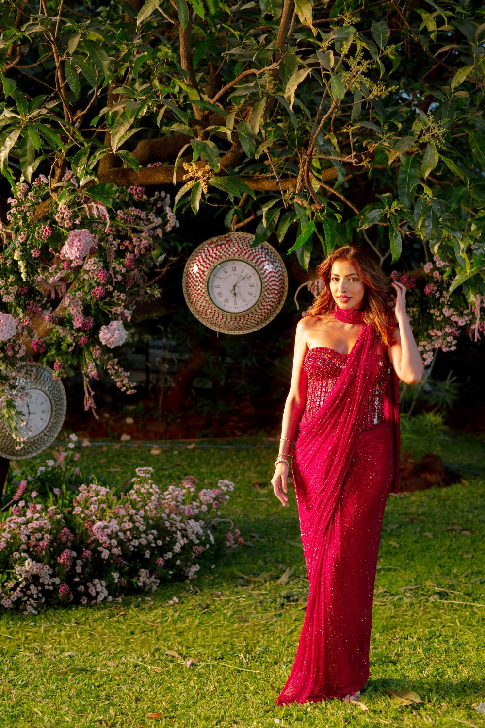Crimson Stardust Drape Set