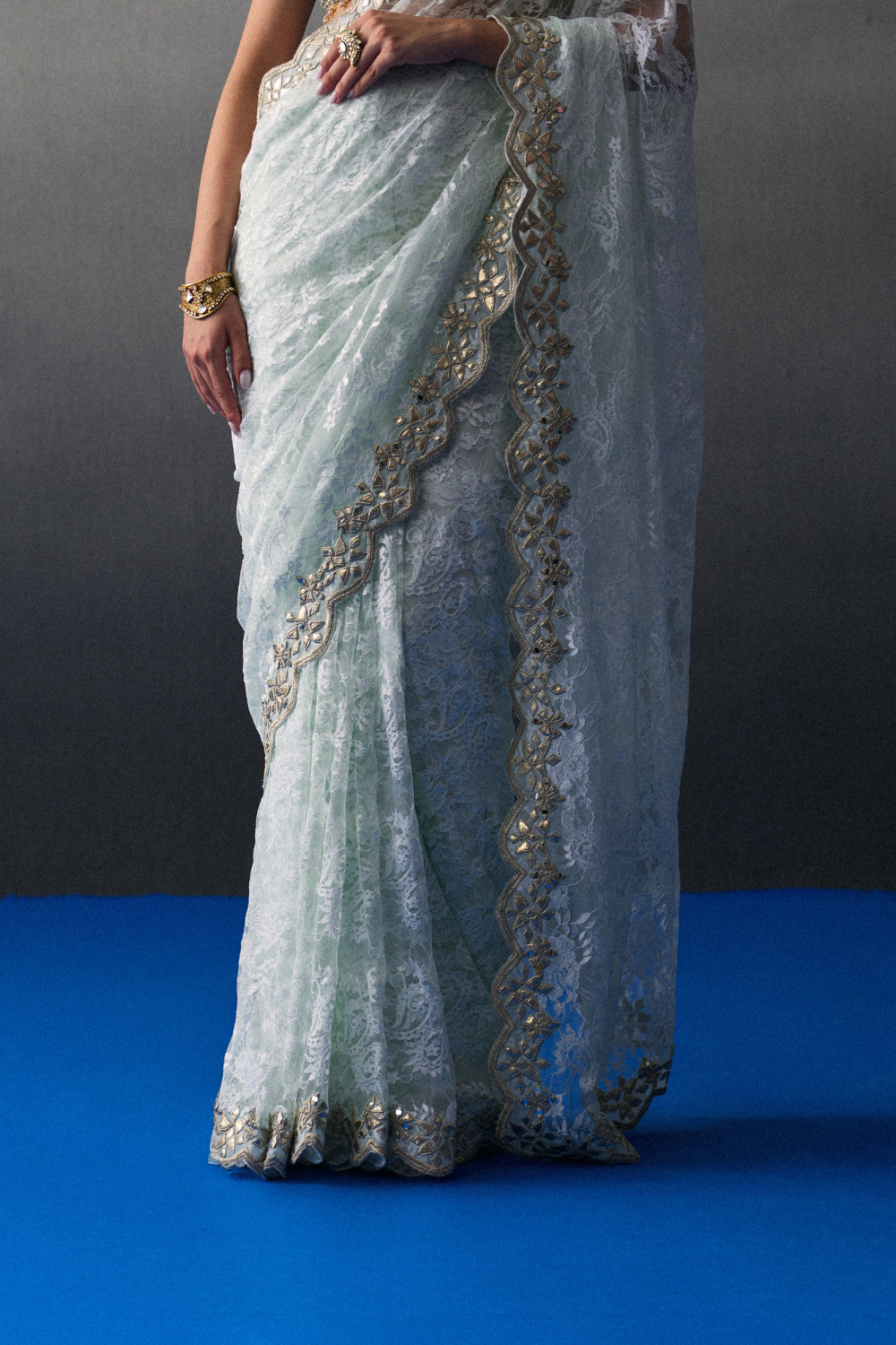 Mint Green Festive Saree