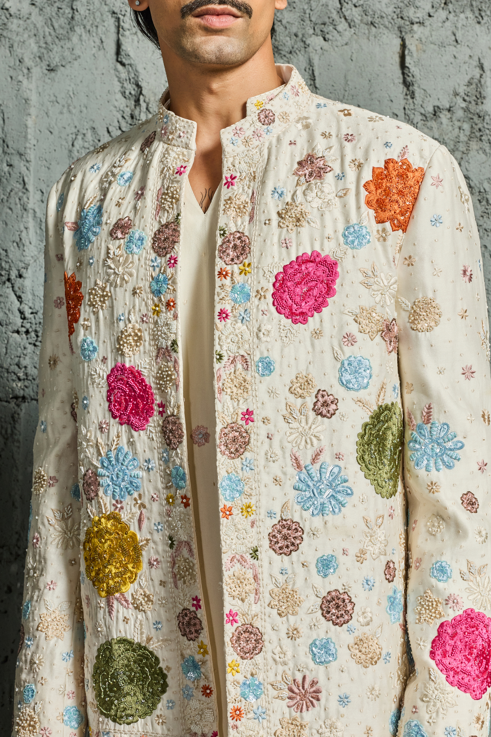 Ivory Bloom Jacket Set