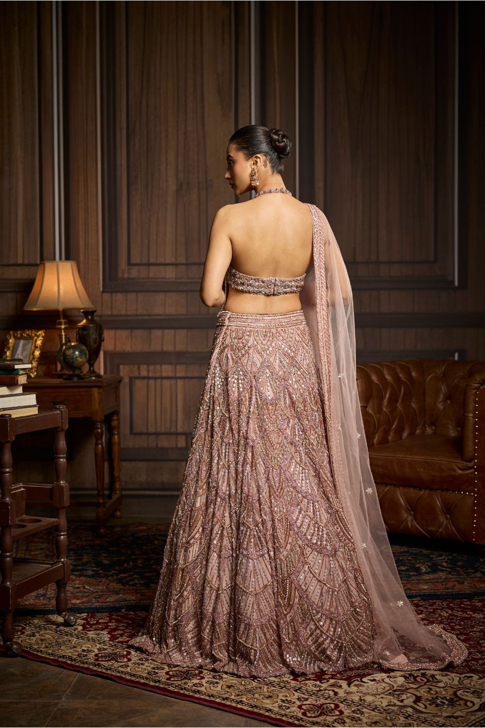 BLUSH PINK EMBELLISHED LEHENGA SET
