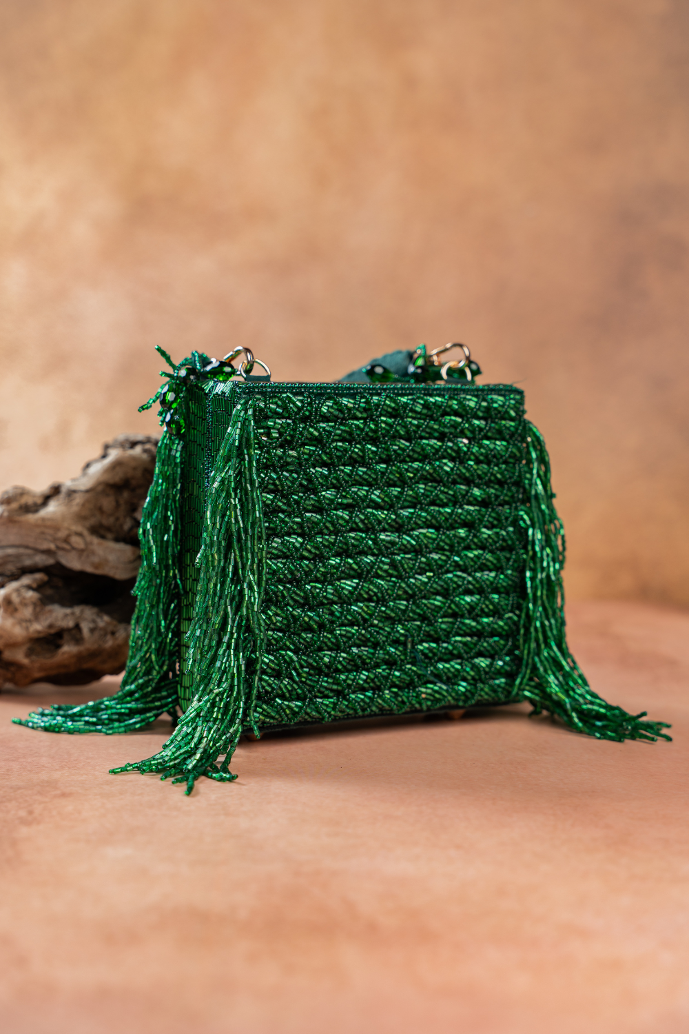 Weave Fringe Kasse Emerald