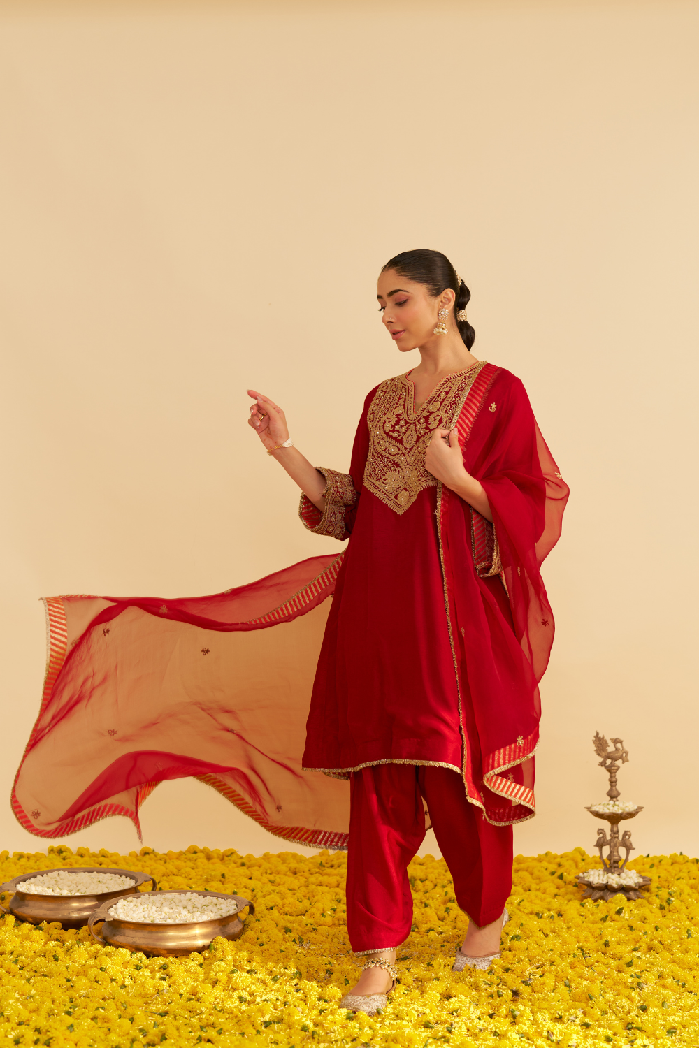 MEHZA - SHORT CHAUGA WITH SALWAR AND DUPATTA