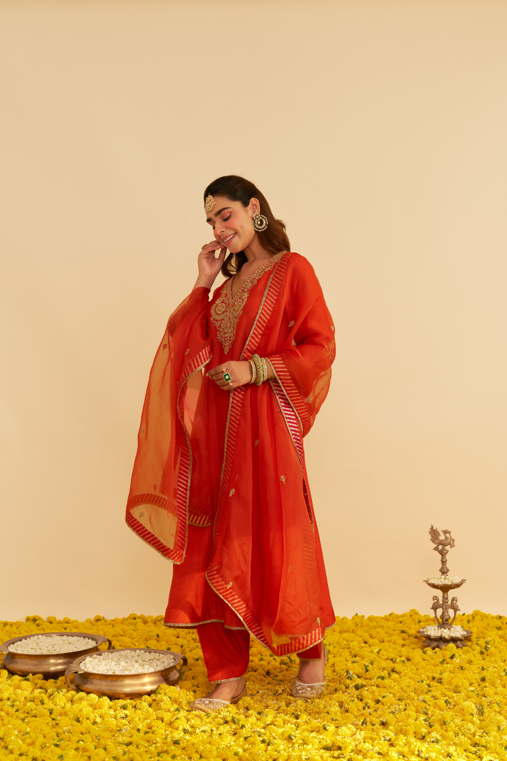 HAAYAT - LONG KAFTAN WITH SALWAR AND DUPATTA