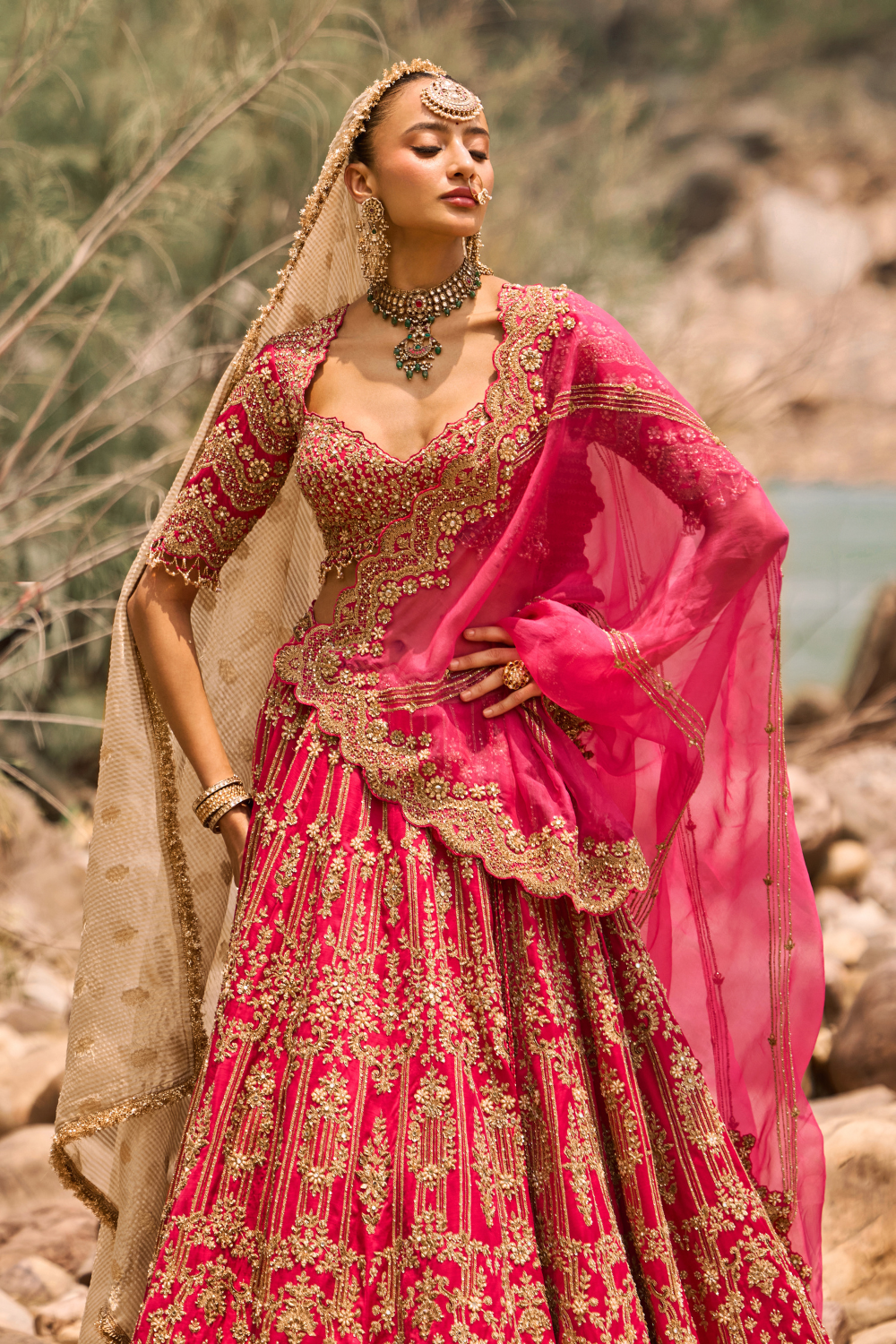 FUSCHIA BLOOM LEHENGA