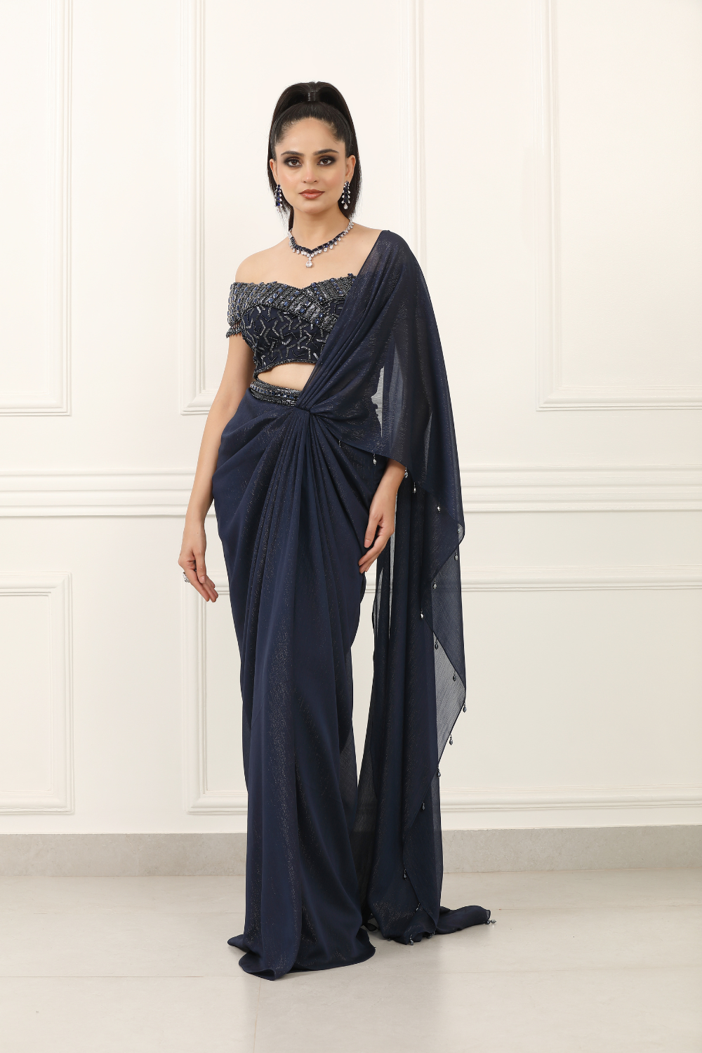 Starlight Symphony Drape Saree