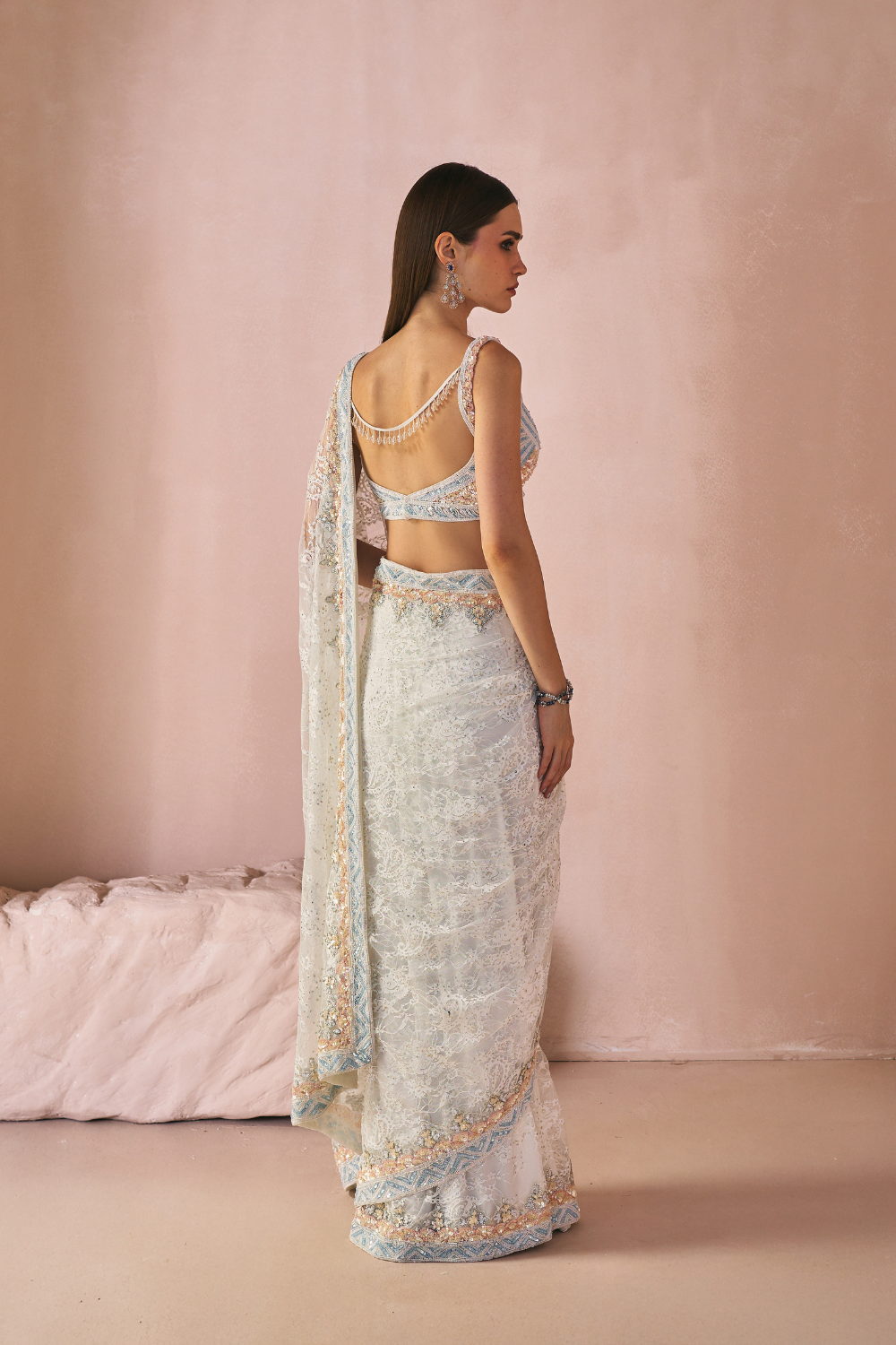 Ivory Whisper Saree Set