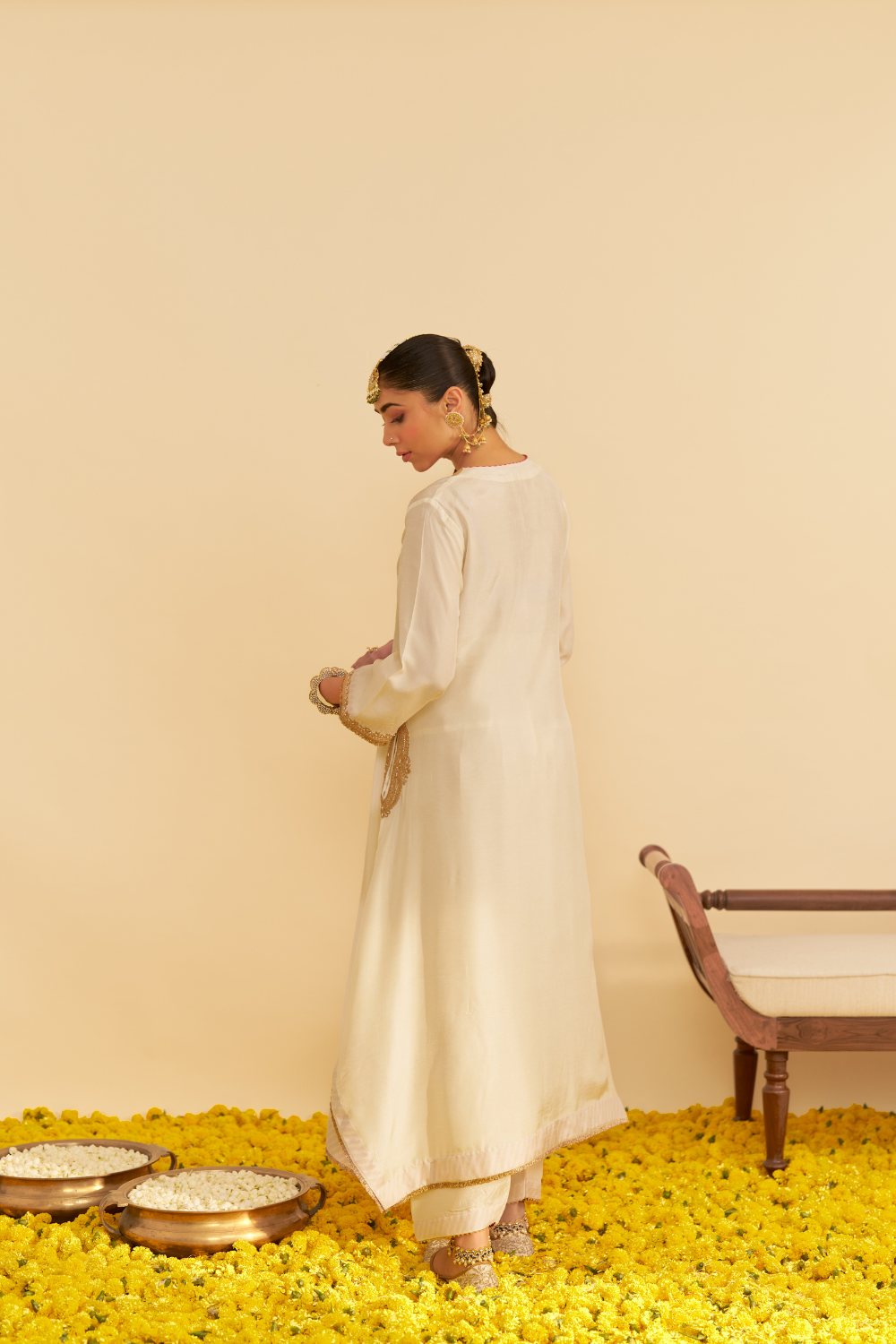 AMAYA - LONG KAFTAN WITH SALWAR  AND DUPATTA