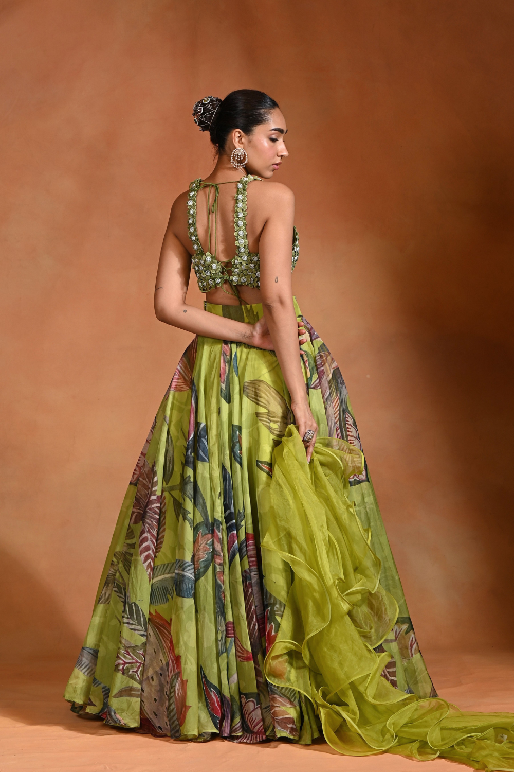 3d embrioded Lehenga