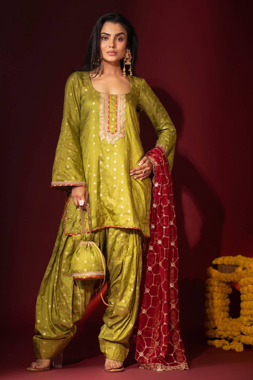 Green Kurta and Salwar Set