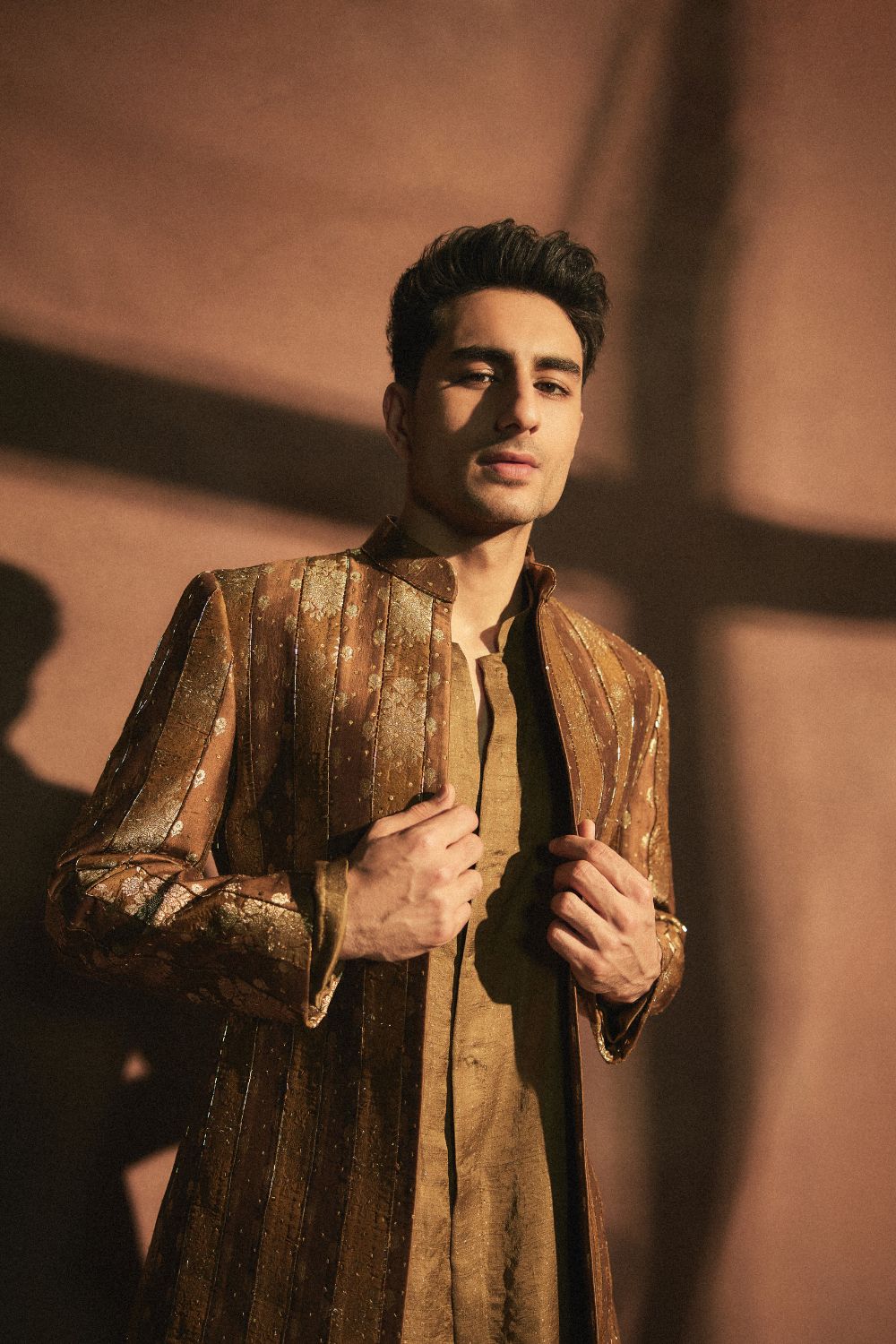 Ibrahim in Zarvika Brocade Bundi Set