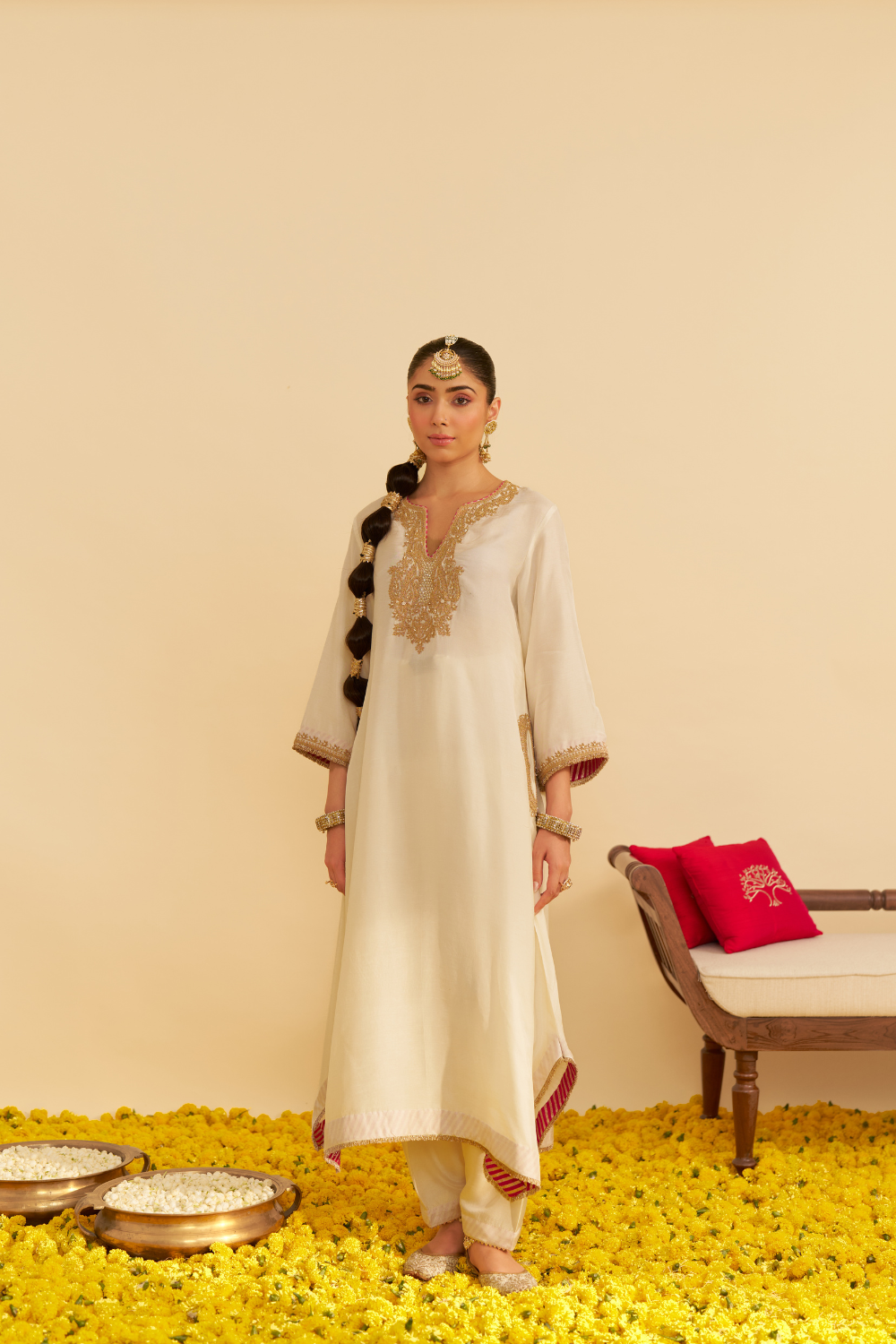 AMAYA - LONG KAFTAN WITH SALWAR  AND DUPATTA