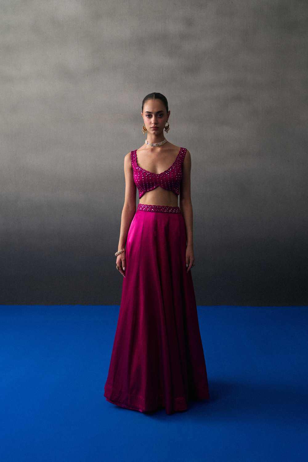 Rani Satin Festive Lehenga Set