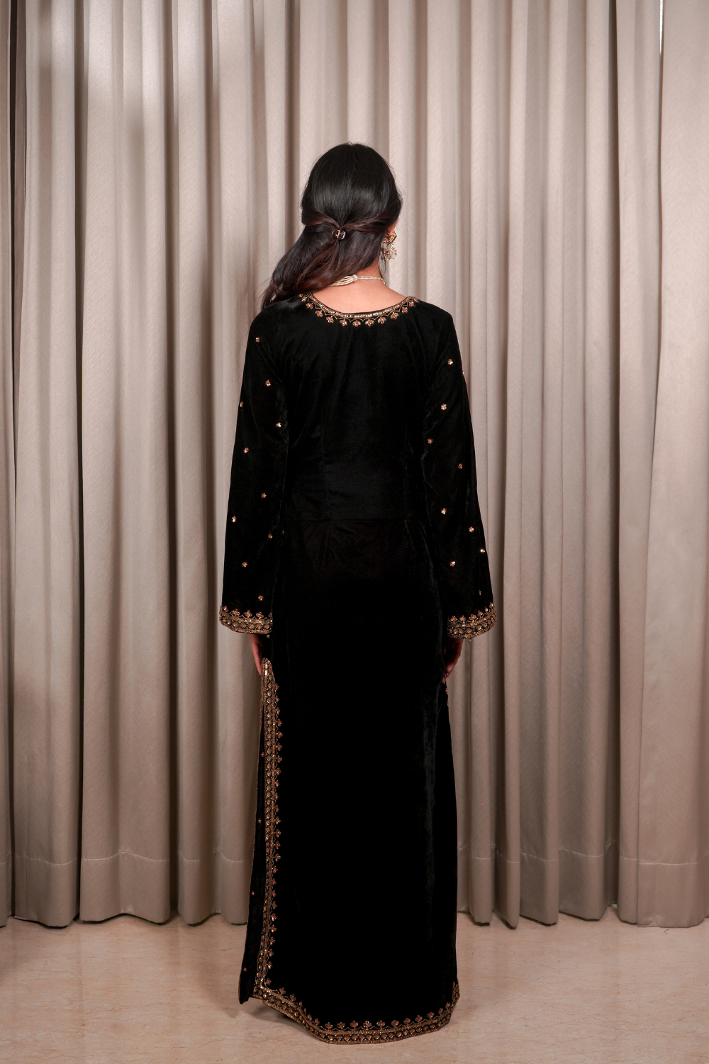 Black Kaftan Set