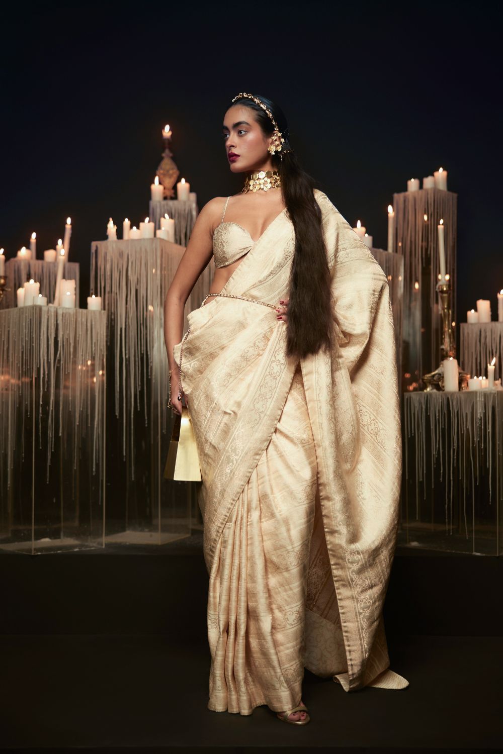 I do Saree in Beige