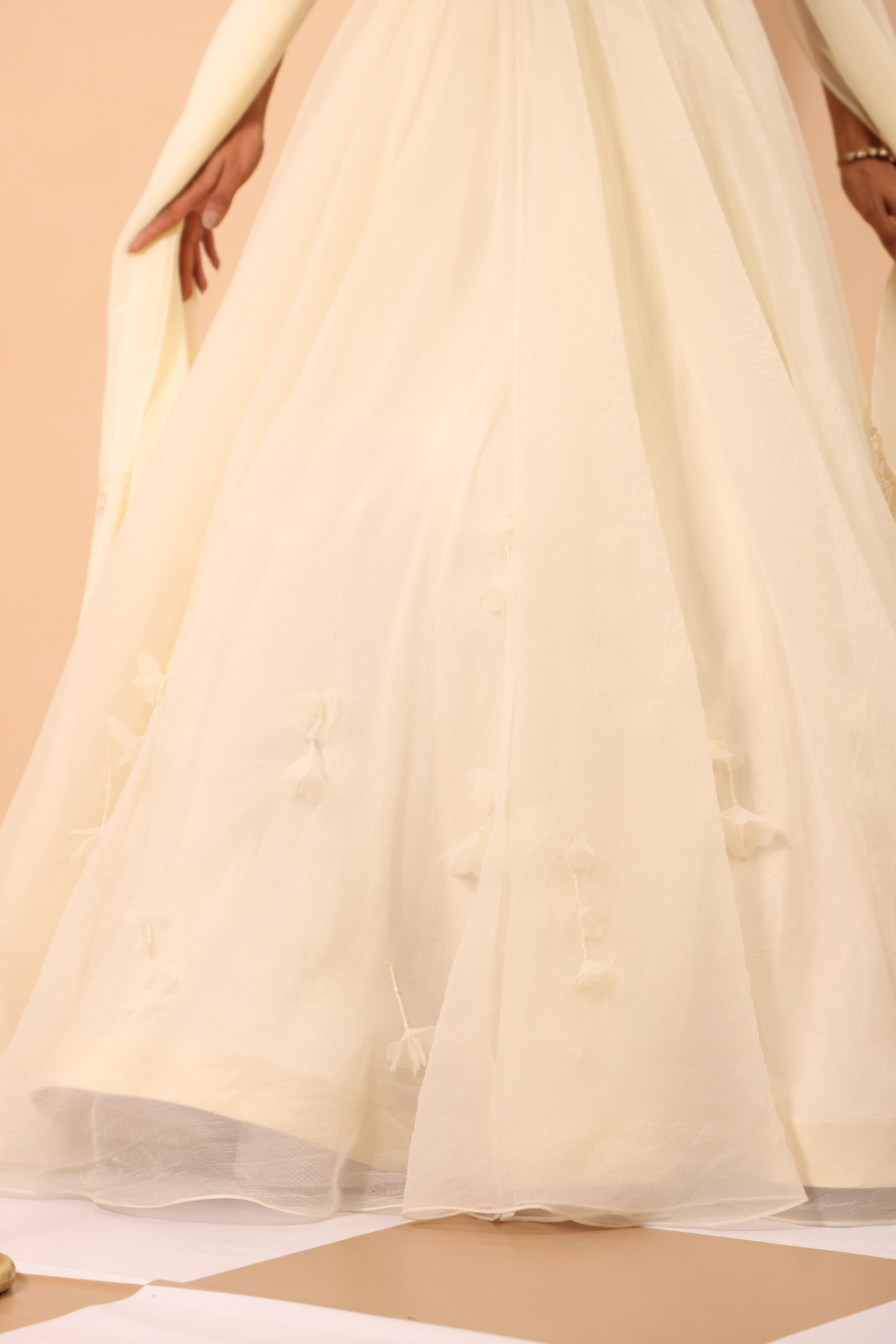 Hand Embroidred with Lehenga & Dupatta