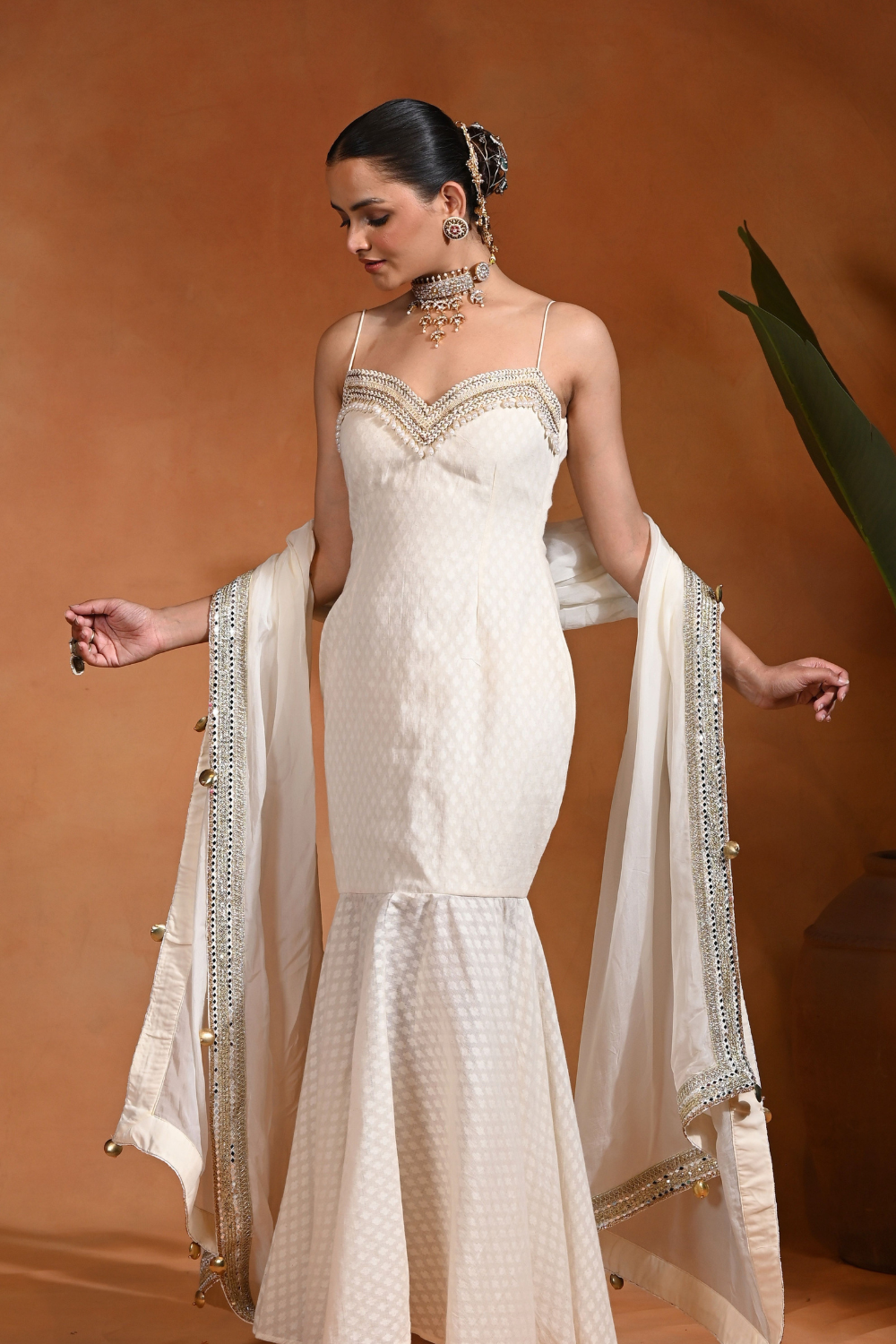 Ivory saaj Dress