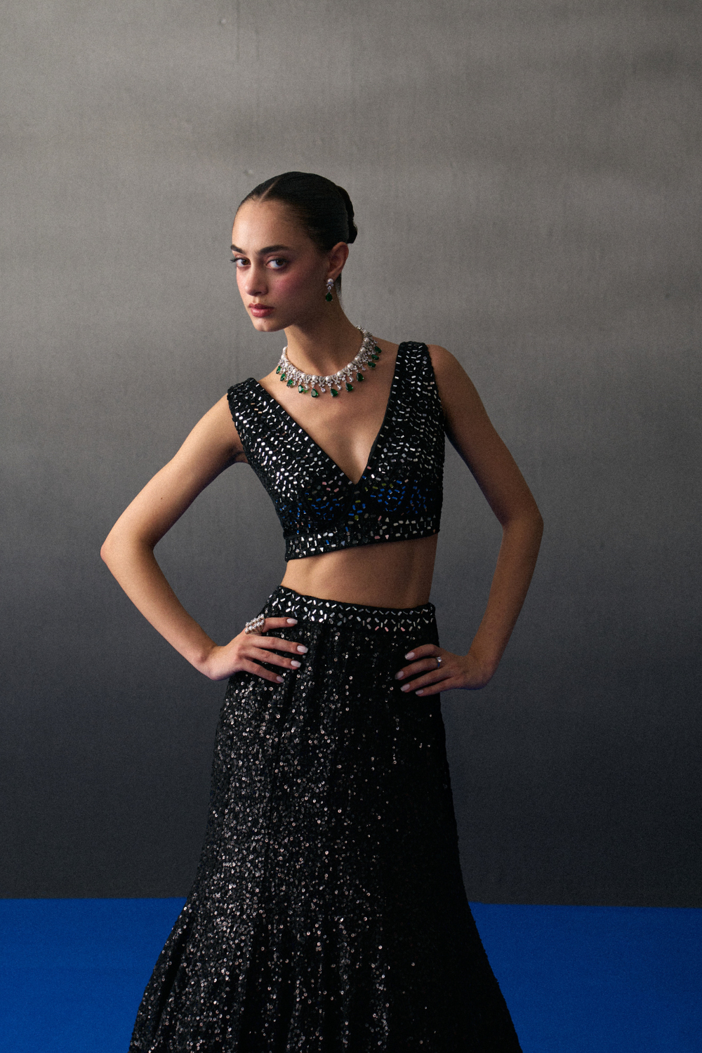 Black Festive Lehenga Set