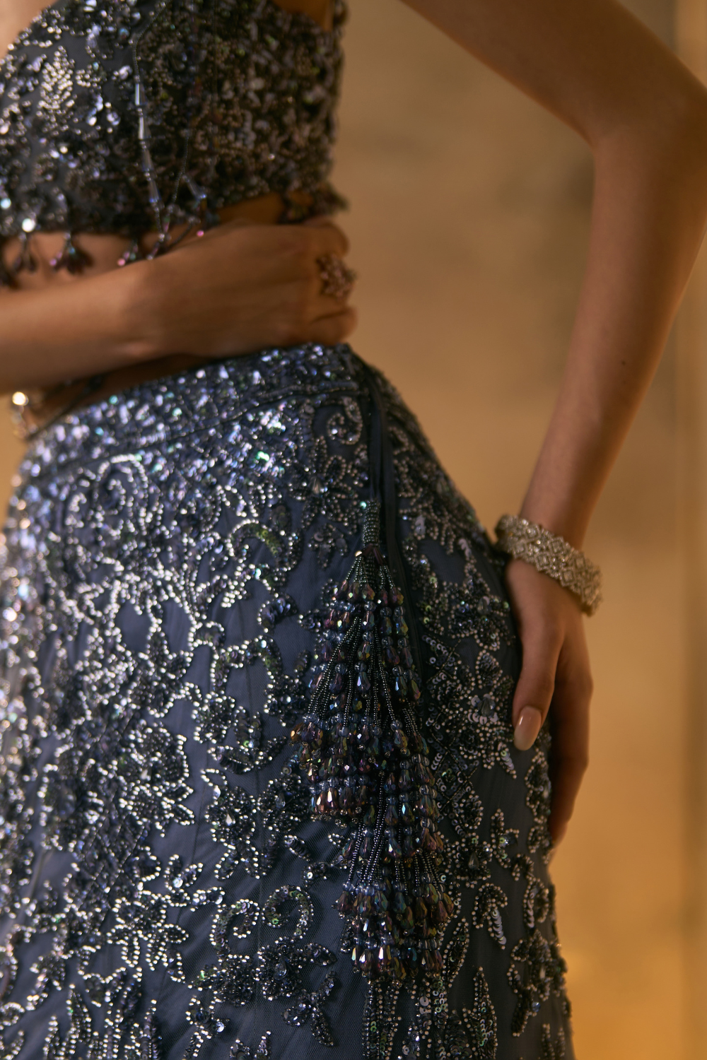 Cendre Lehenga Set