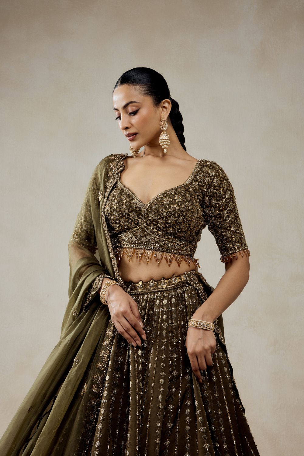 Mehendi Green Lehenga Set