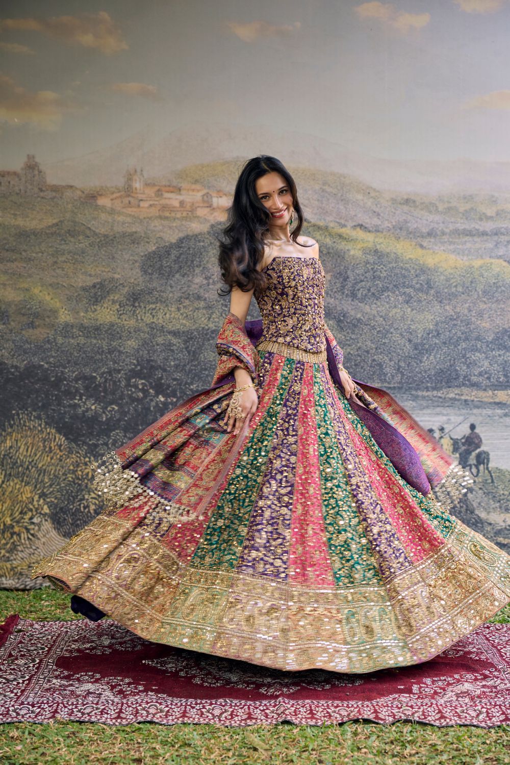 Rang Mahal Jamewar Lehenga Set