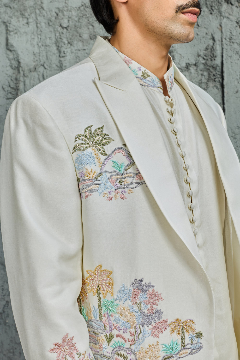 The Pearl Palm Jacket Set