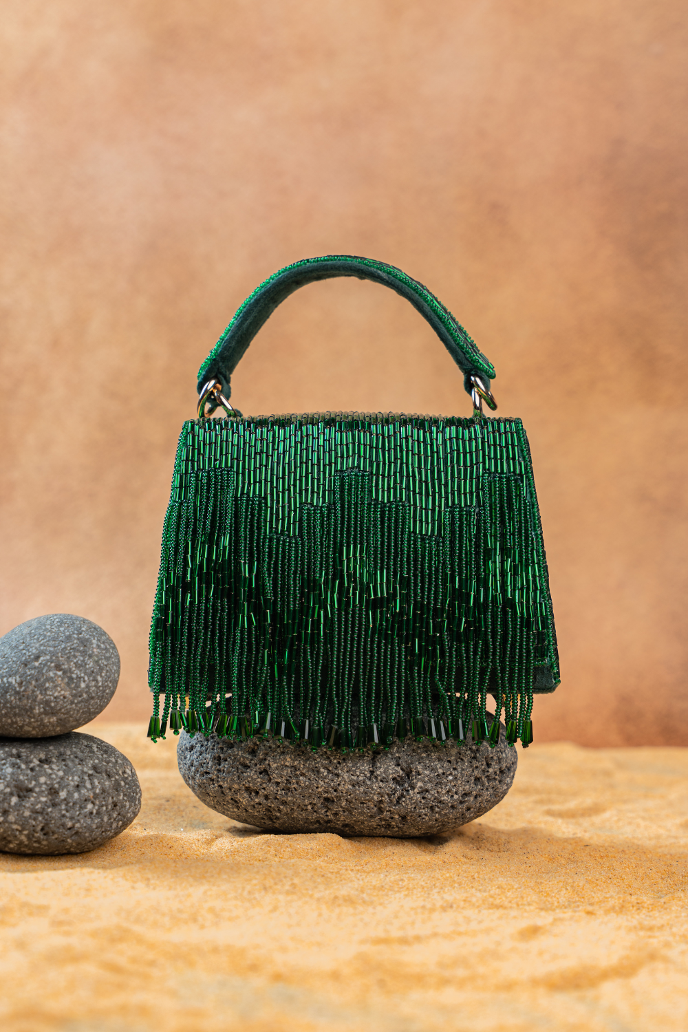 Salli En vie Mini Kasse Tassel Green