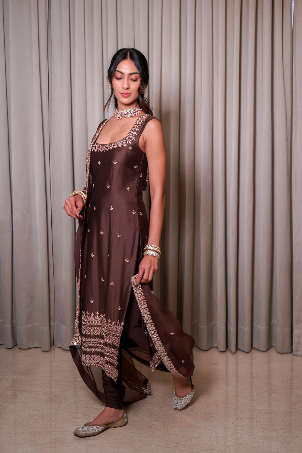 Brown Kurta Set
