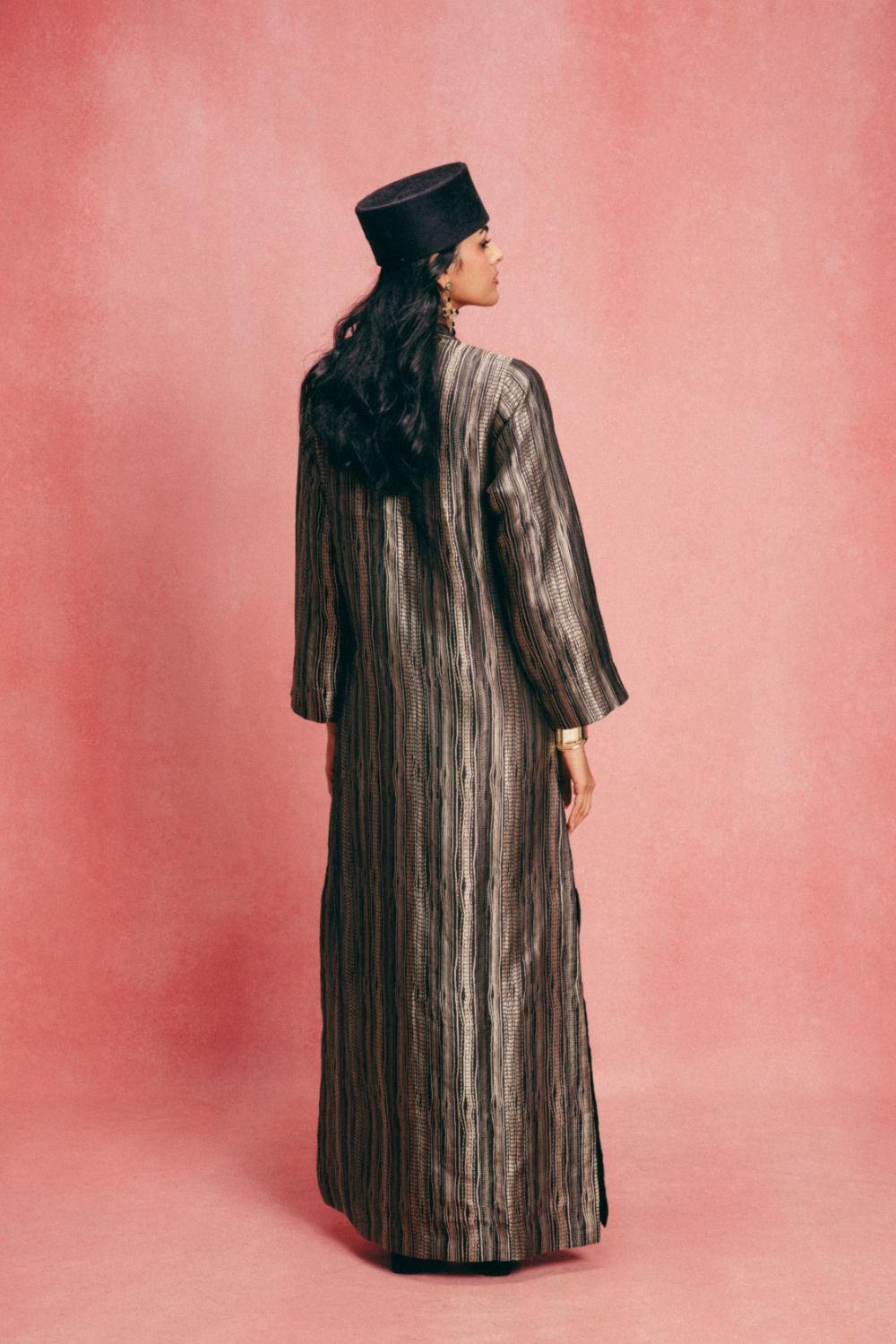 Handwoven Black Banarasi Kaftan