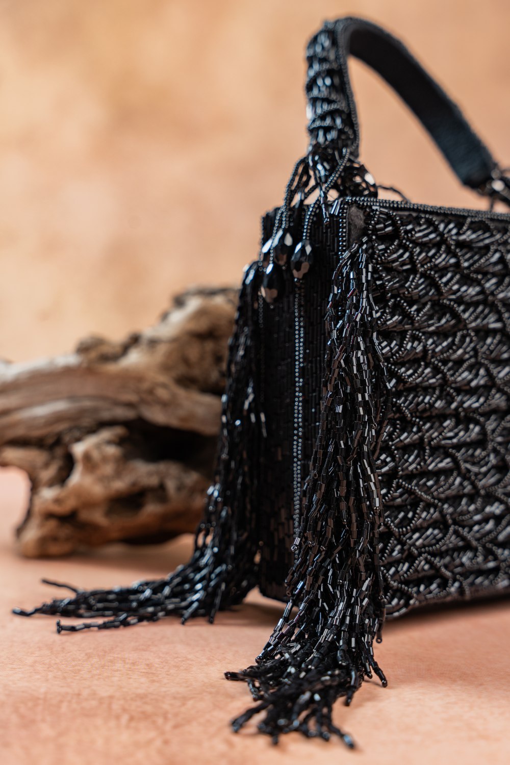 Weave Fringe Kasse Noir