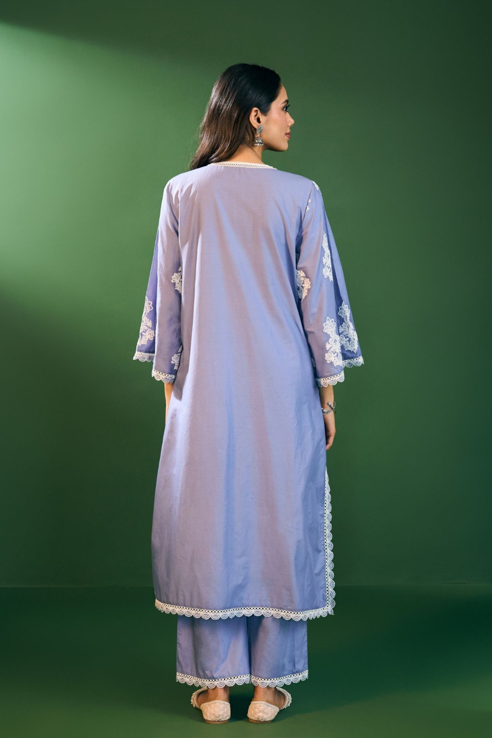 Rimi Cotton Steel Blue Kurta Set