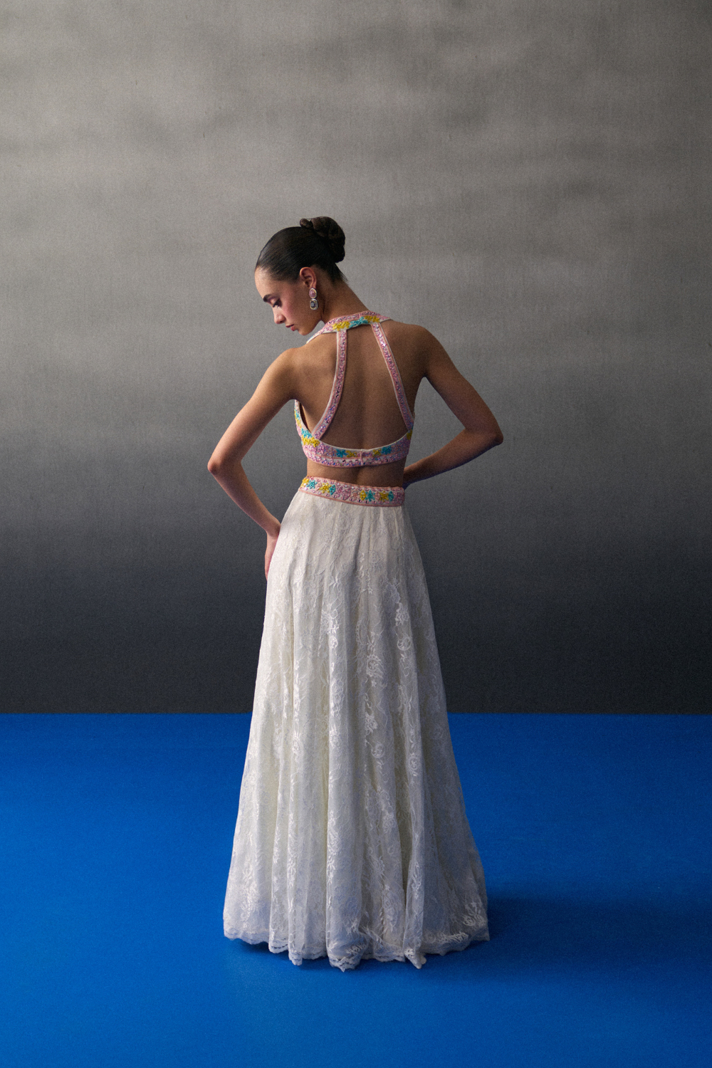 White Festive Lehenga Set