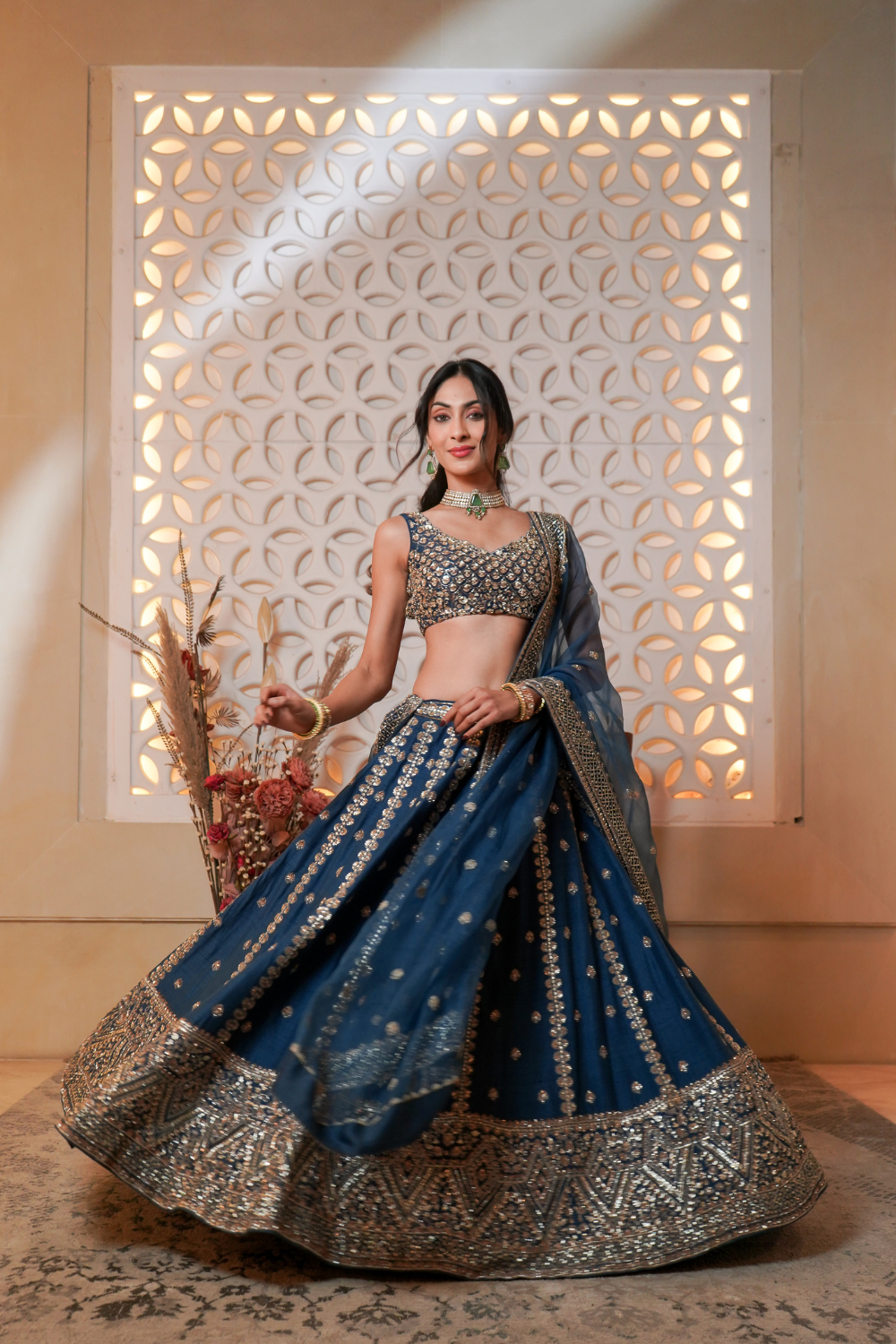 Blue Lehenga Set