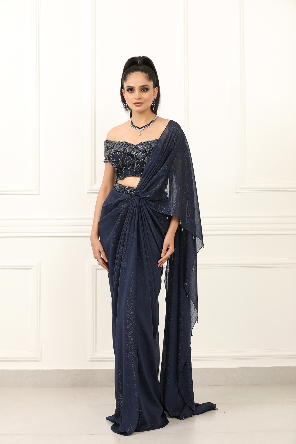 Starlight Symphony Drape Saree