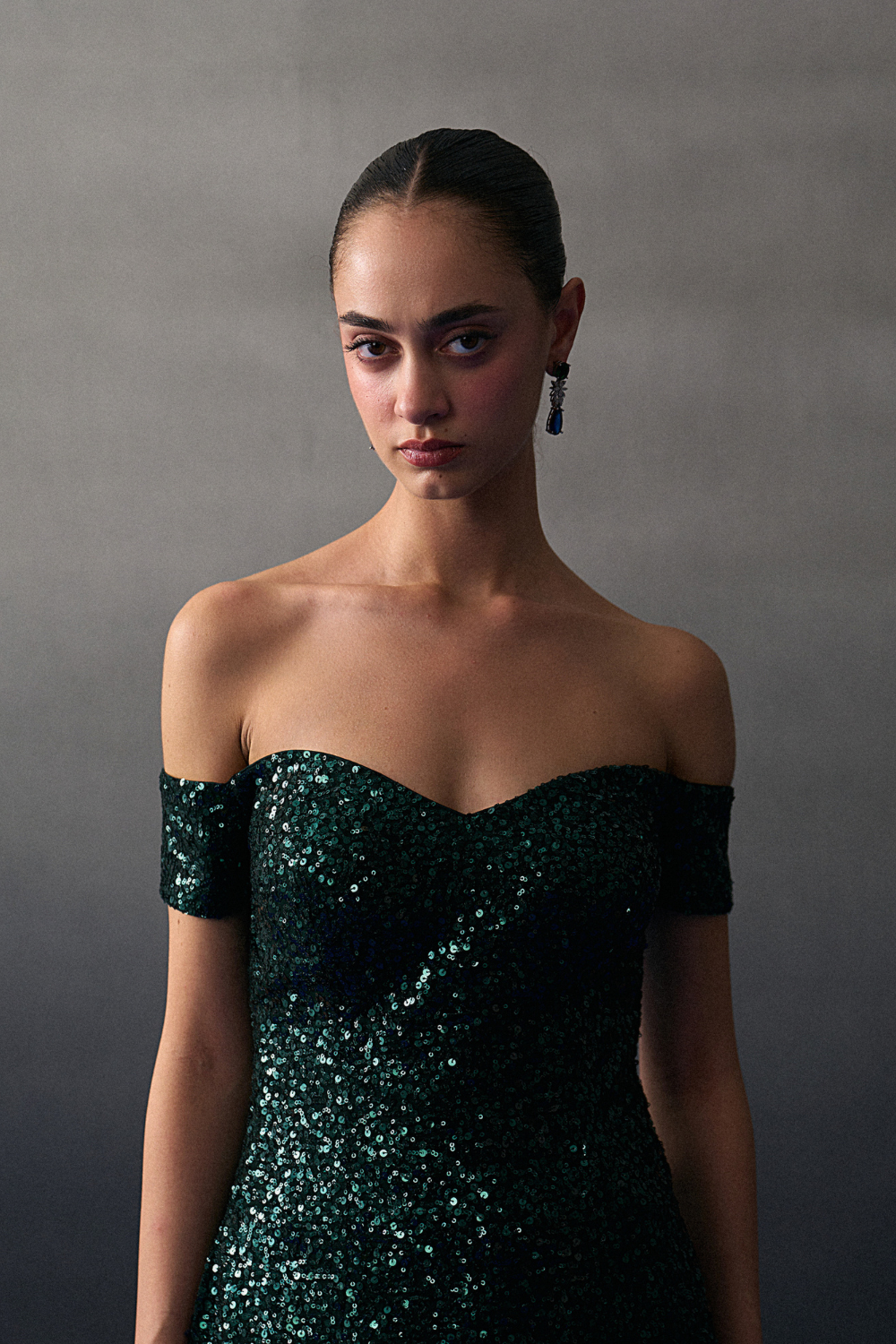 Green Sequins Sharara Set