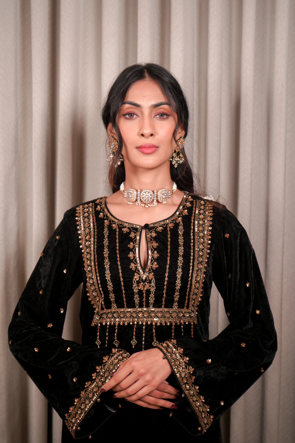 Black Kaftan Set