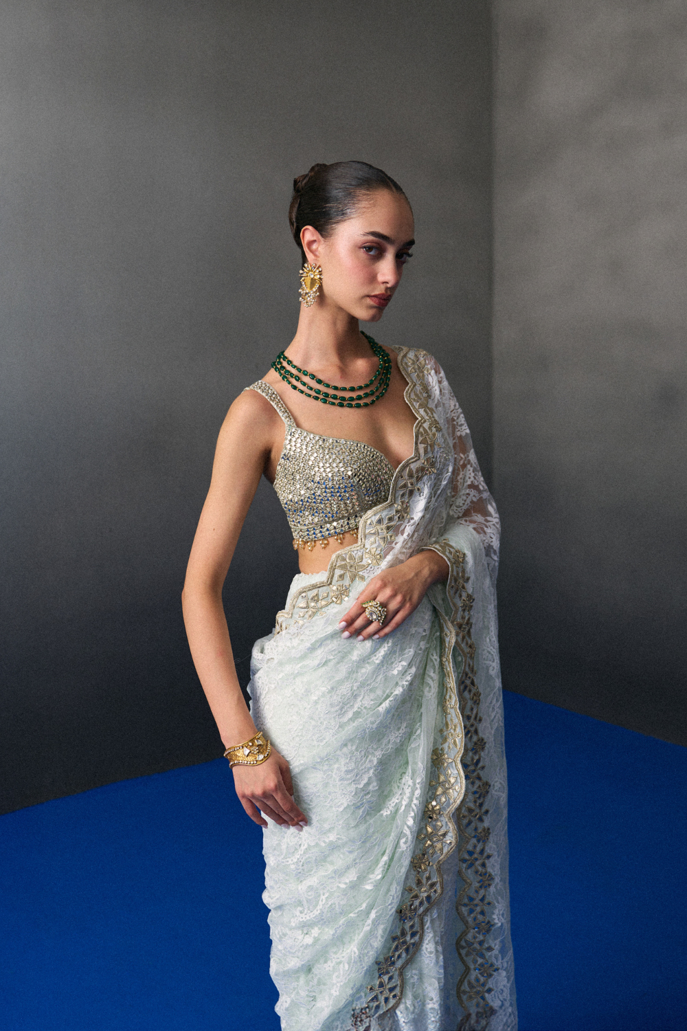 Mint Green Festive Saree