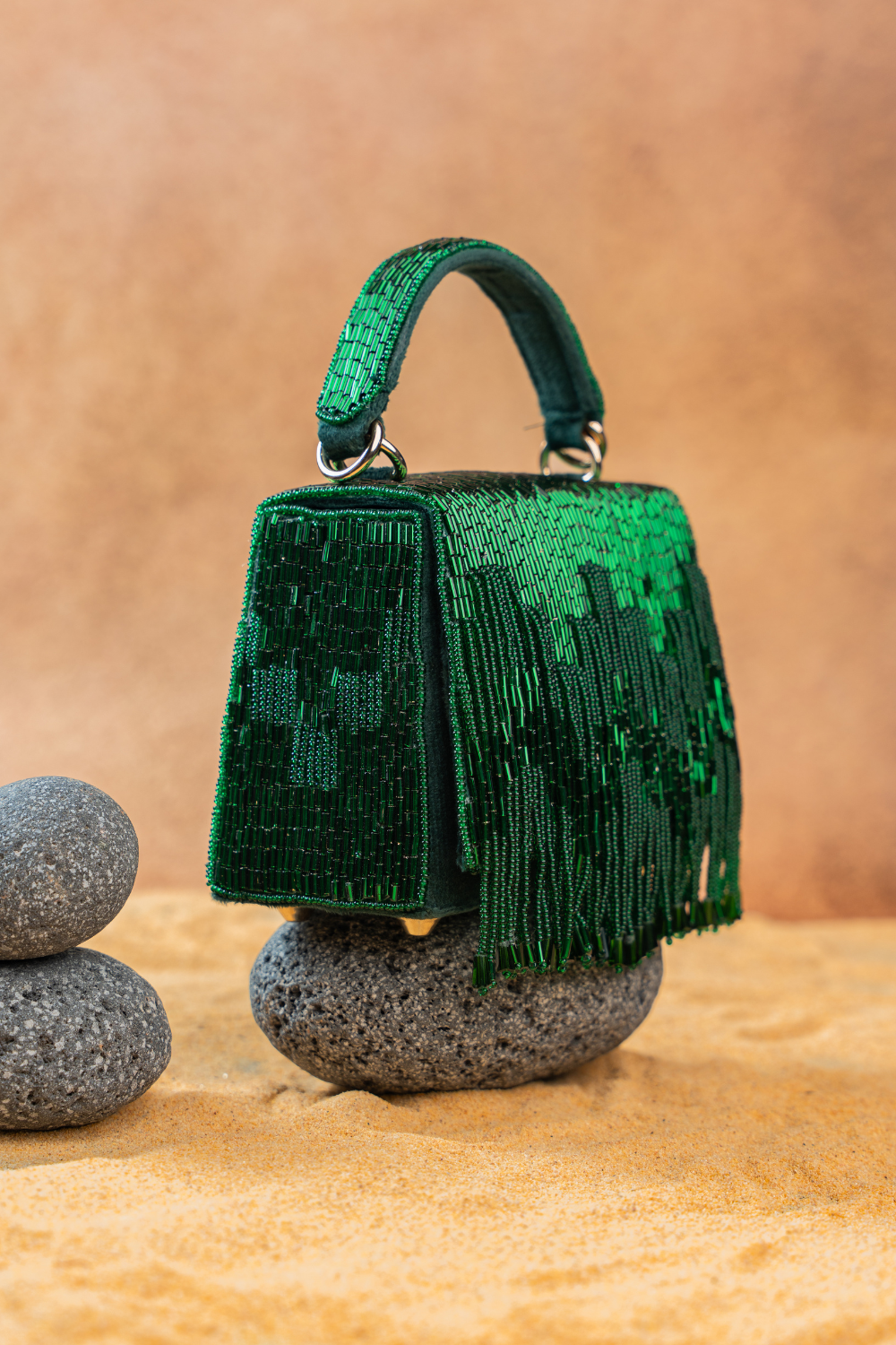 Salli En vie Mini Kasse Tassel Green