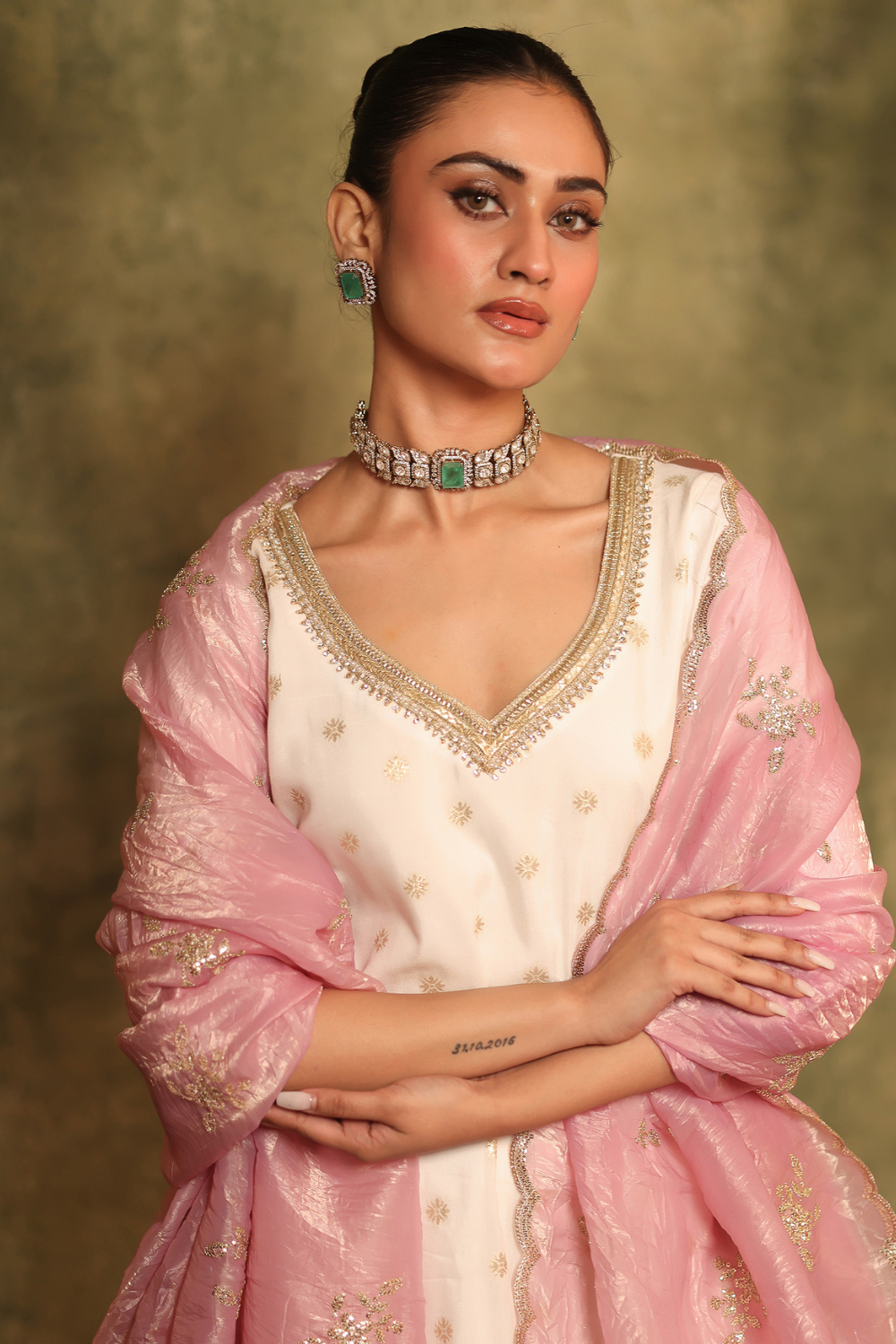 White Kurta and Gharara Set