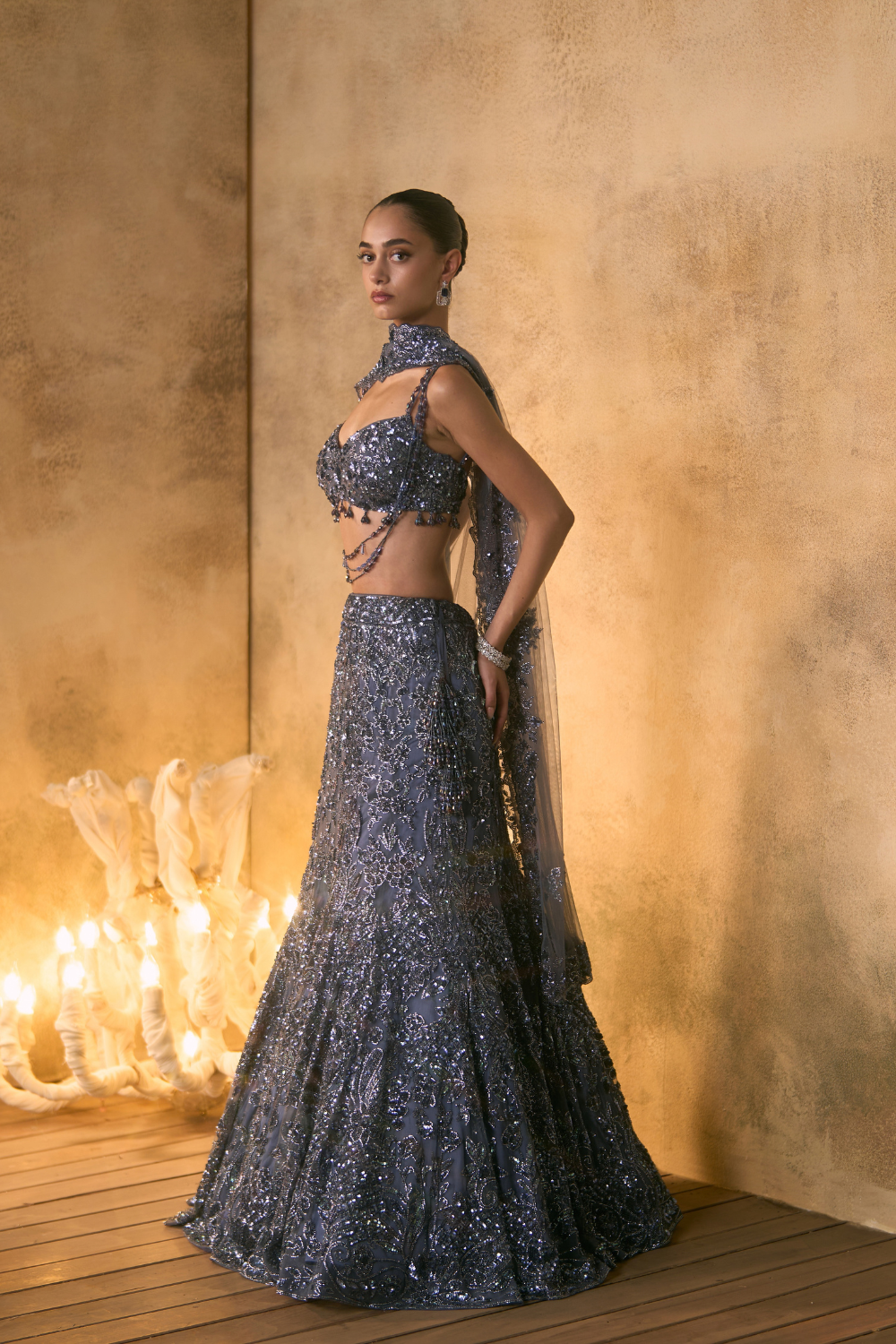 Cendre Lehenga Set