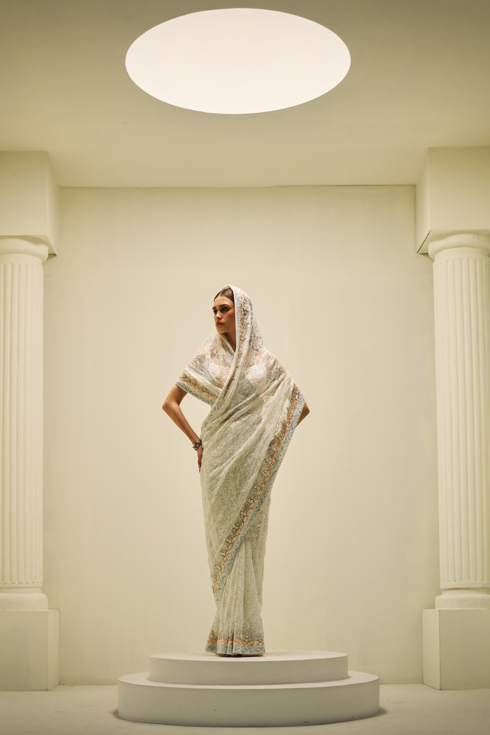 Ivory Whisper Saree Set