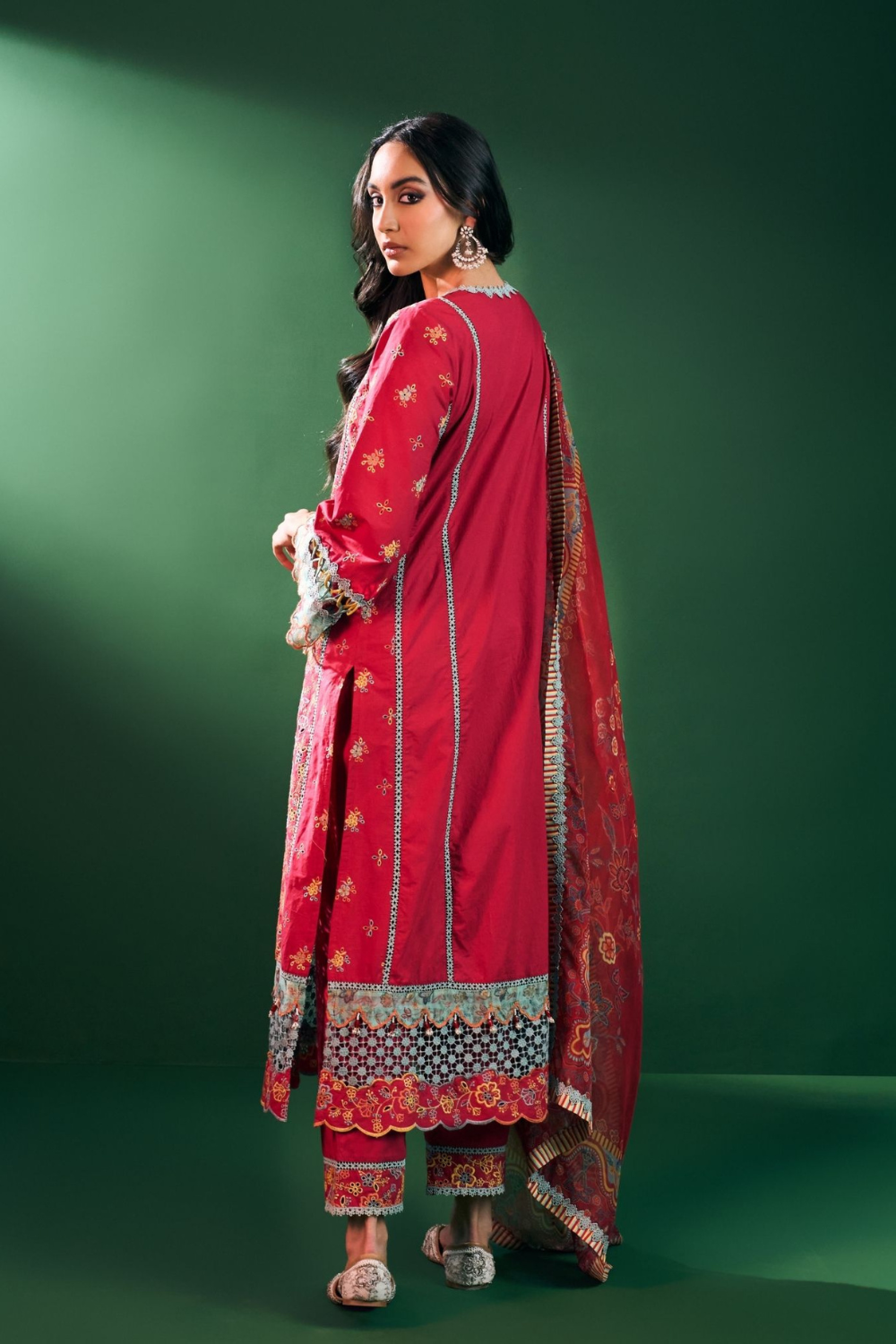 Risa Cotton Red Kurta Set