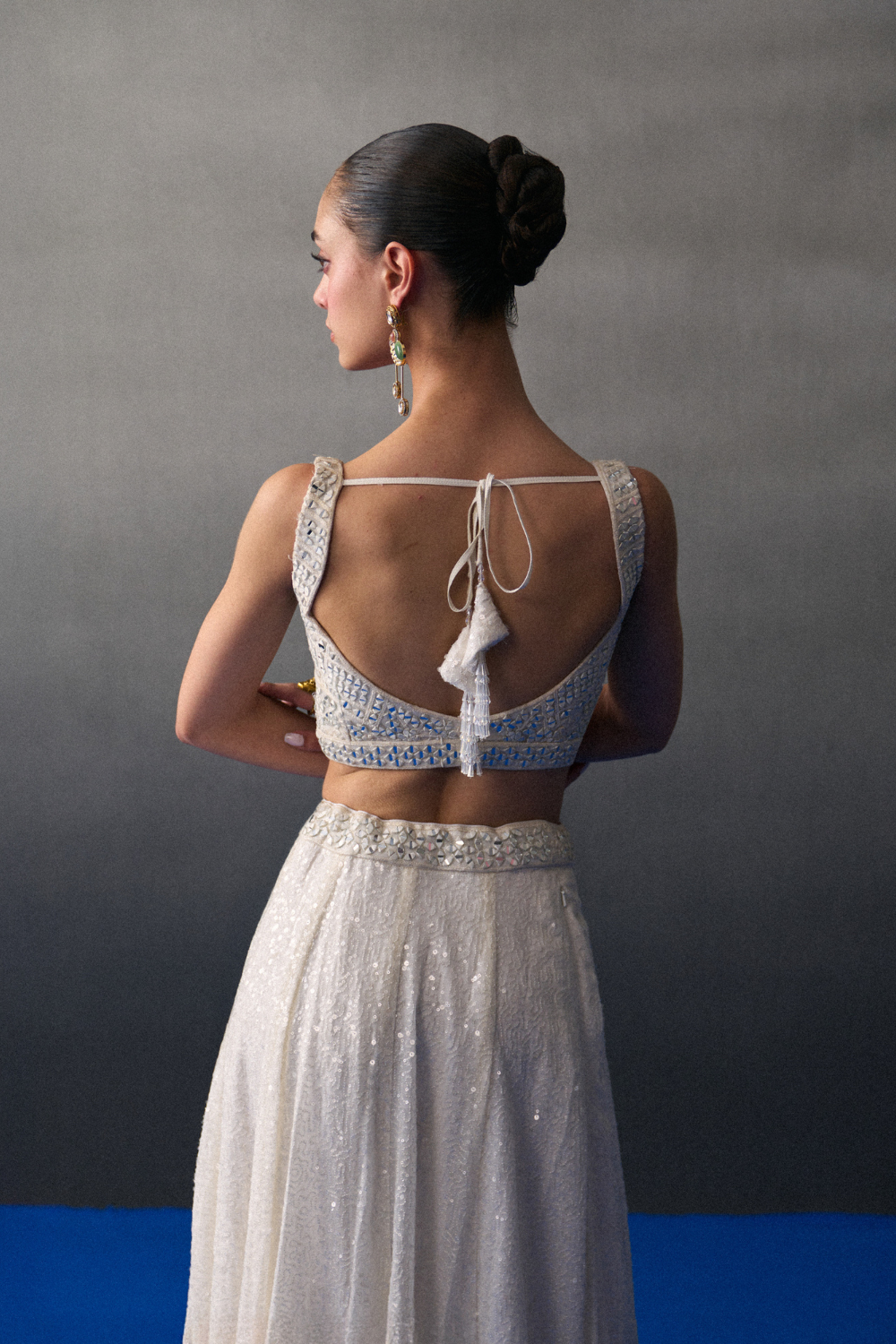 White Festive Lehenga Set