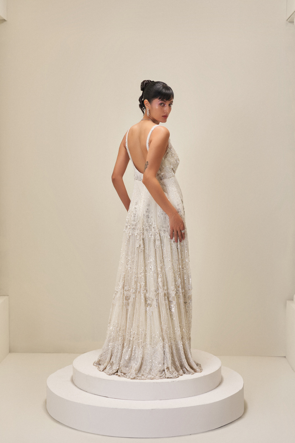 White Reverie Embroidered Gown