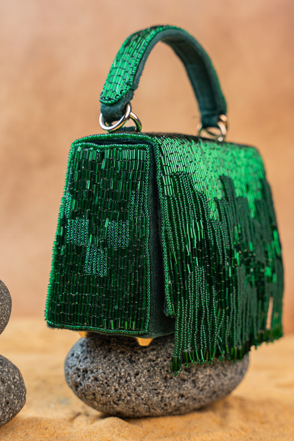 Salli En vie Mini Kasse Tassel Green