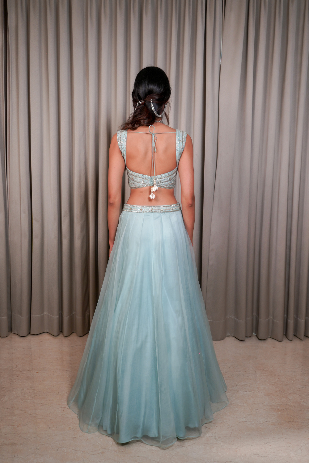 Ice Blue Lehenga Set