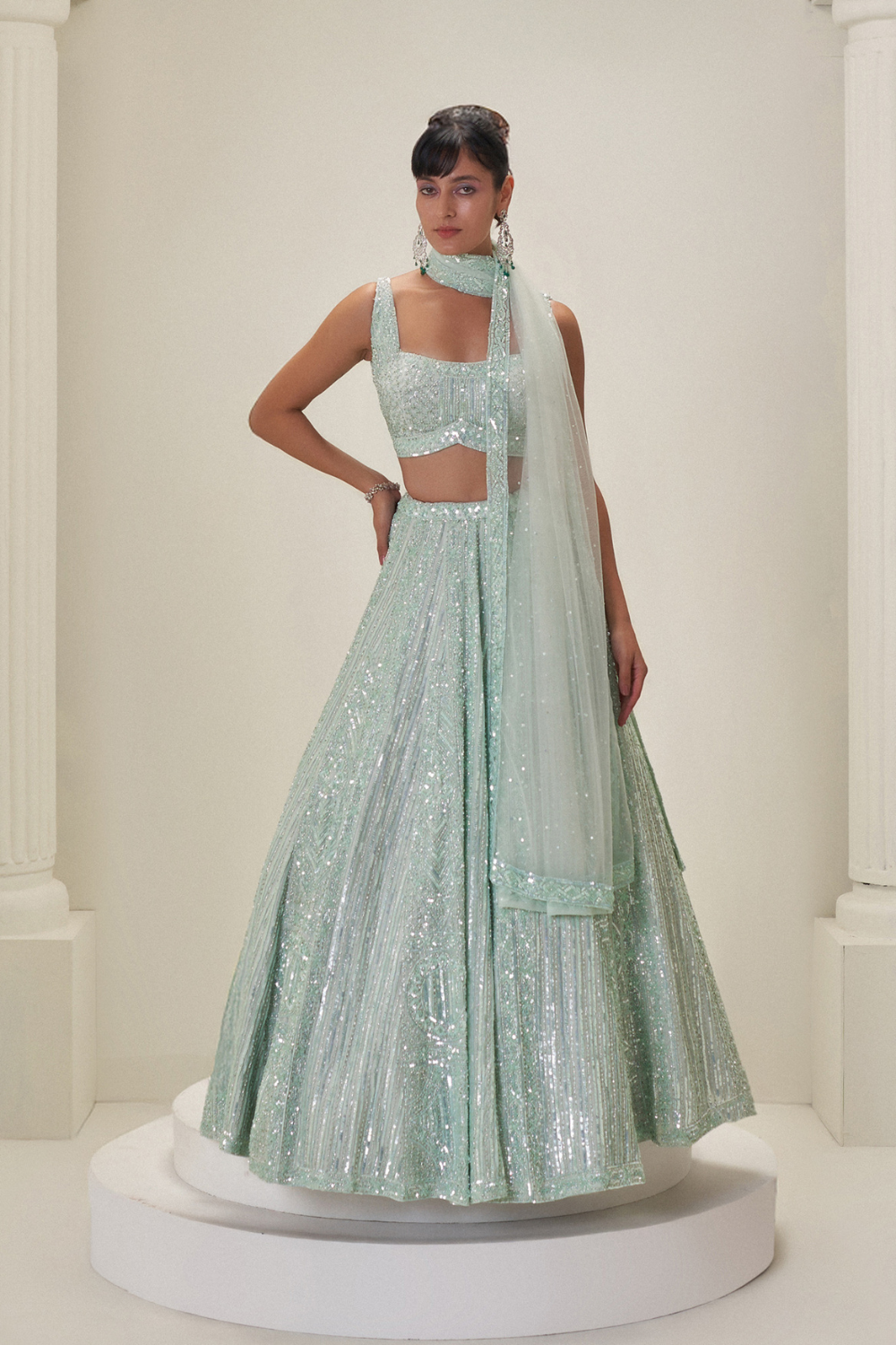 Celestial Mint Lehenga Set