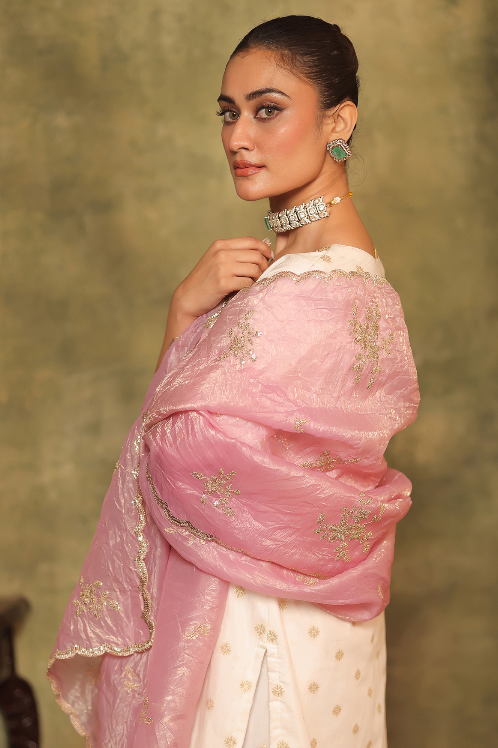 White Kurta and Gharara Set