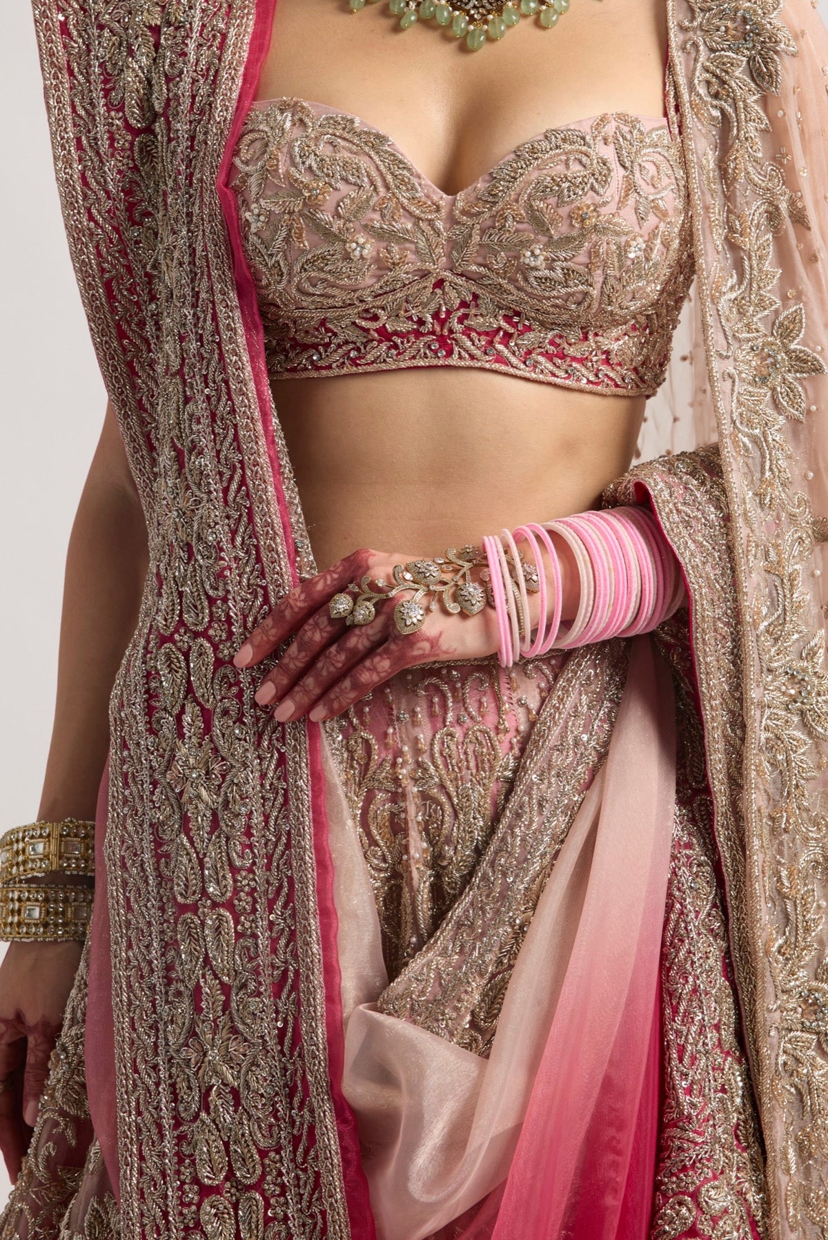 NAYAB PINK OMBRE LEHENGA