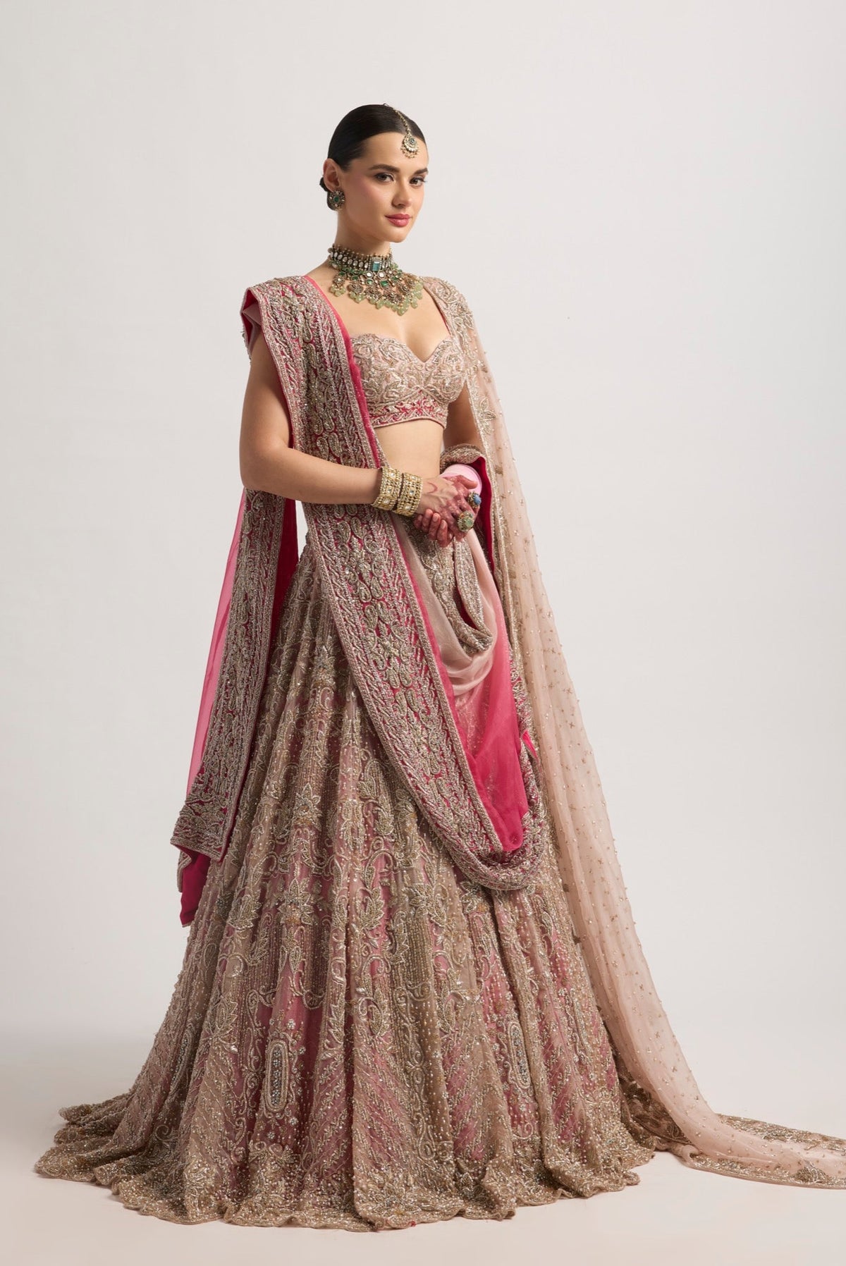 NAYAB PINK OMBRE LEHENGA