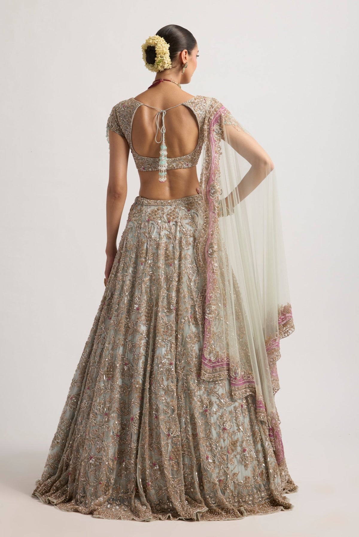 MEERA GREEN LEHENGA SET
